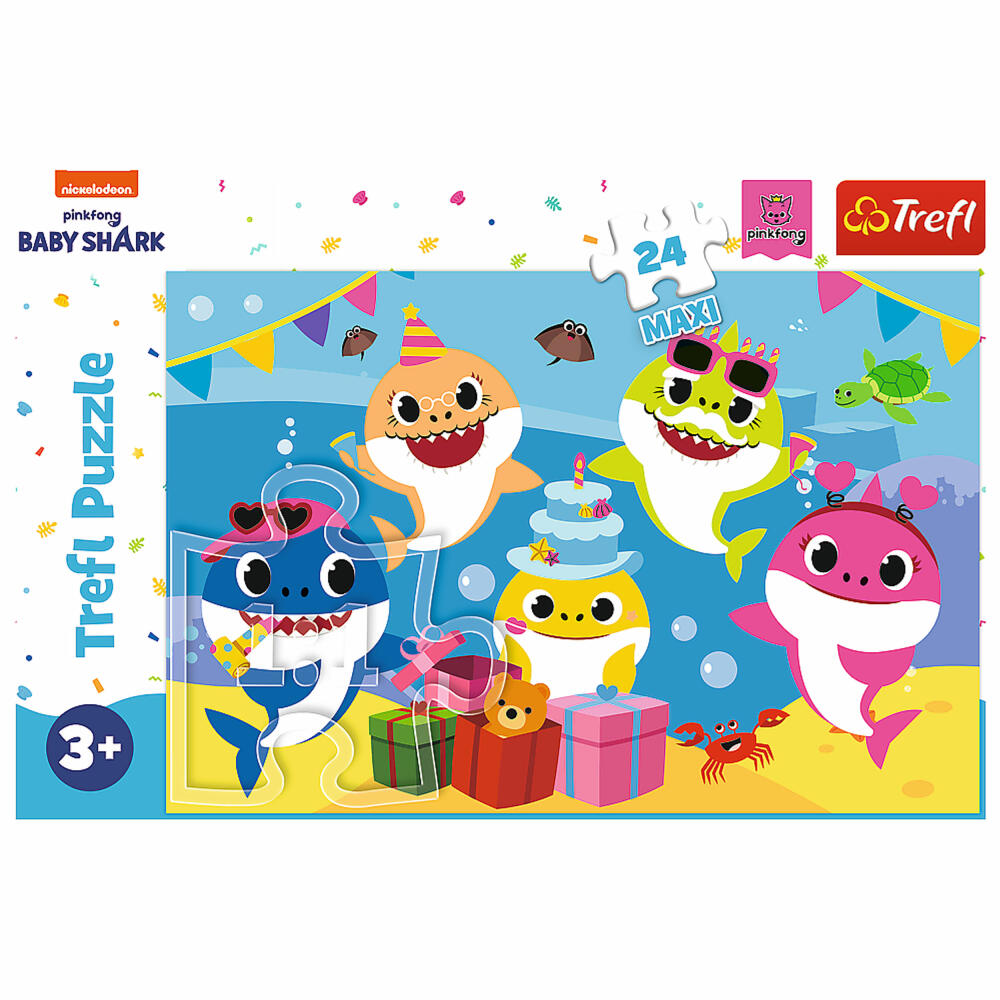 Trefl Maxi Puzzle Happy Sharks, children's puzzle, 24 pieces, 60 x 40 cm, 14337