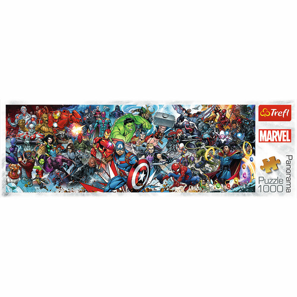 Trefl Panorama-Puzzle Marvel Universum, Querformat, 1000 Teile, 97 x 34 cm, 29047