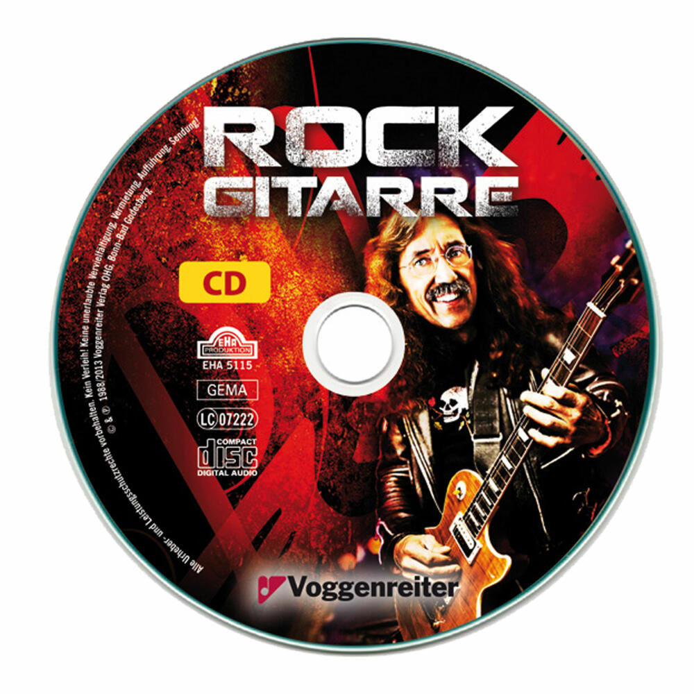 Voggenreiter Gitarren Set, 4-tlg., Peter Burschs Rock Gitarre, Notenständer NS-100, Gitarren Buch