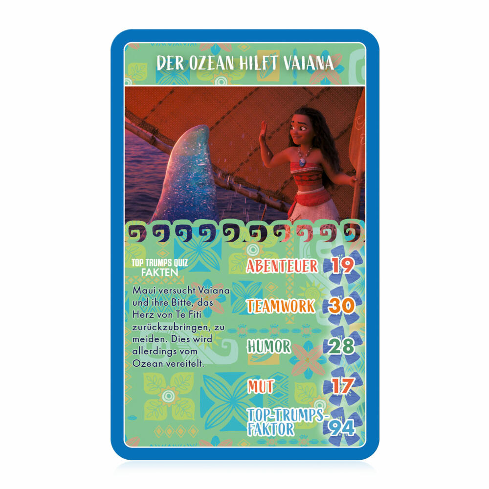 Winning Moves Top Trumps Vaiana, Trumpfspiel, Kartenspiel, Familienspiel, ab 6 Jahren, WM03838-GER-12