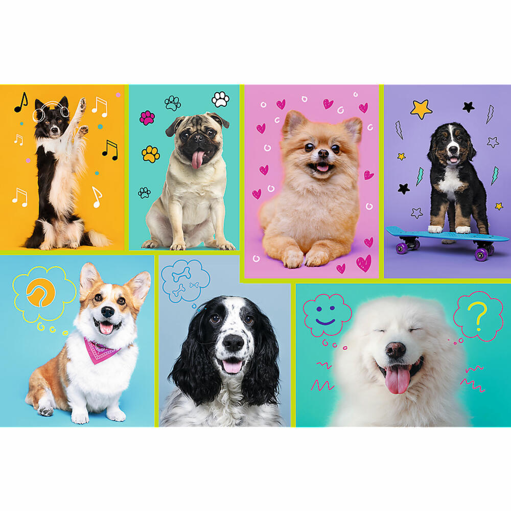 Trefl Puzzle Dog World, Children's Puzzle, 100 pieces, 41 x 27.5 cm, 16421
