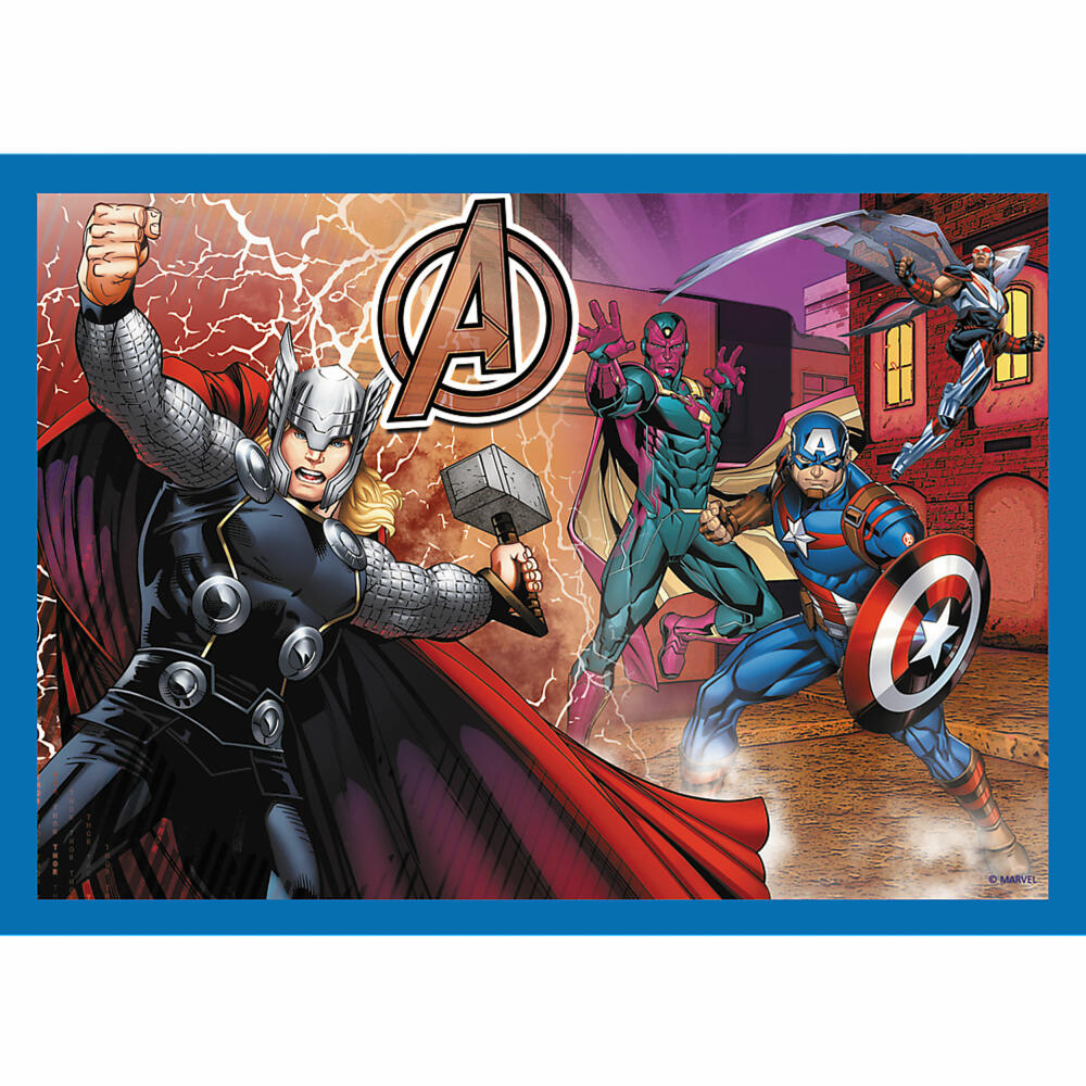 Trefl 4 in 1 Puzzle - Avengers, 35 + 48 + 54 + 70 Teile, 28.5 x 20.5 cm, 34386