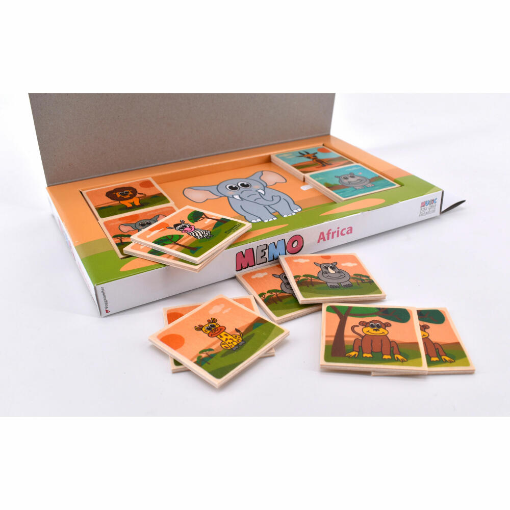 Voggenreiter Music for Kids Premium Memo Africa, Memospiel, Suchspiel, Denkspiel, Kinder, 1239