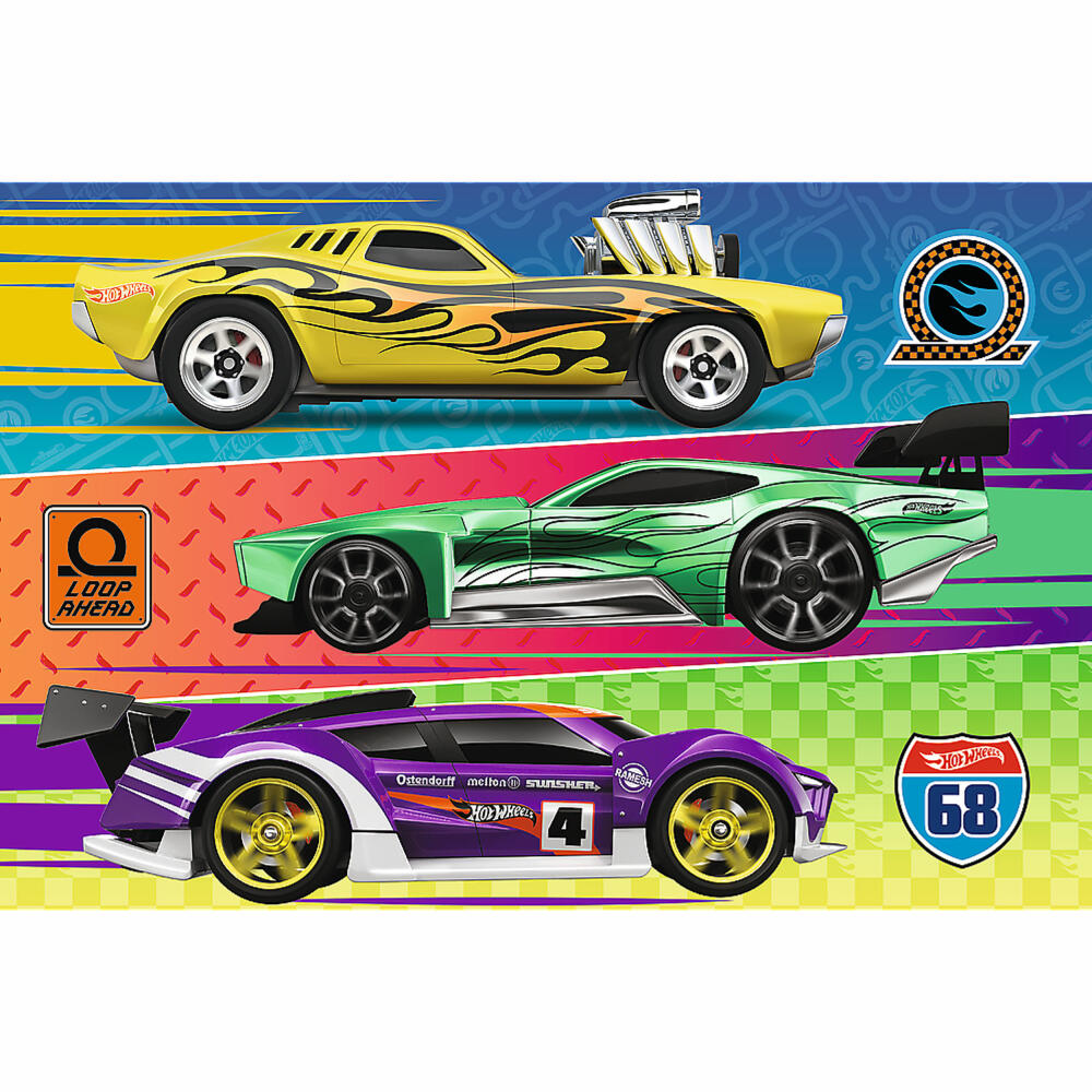 Trefl Puzzle Hot Wheels, children's puzzle, cars, 60 pieces, 33 x 22 cm, 17389