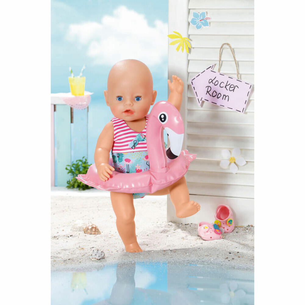 Zapf Creation BABY born Holiday Schwimmspaß Set, Badeanzug, Puppenkleidung, Puppen Kleidung, 43 cm, 831731