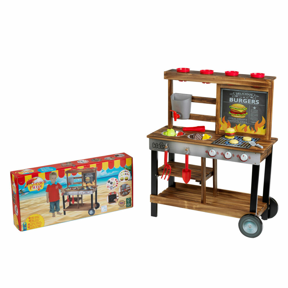Theo Klein Beach Picnic BBQ Country Sommer Küche, Spielküche, Kinderküche, Kinder, Holz, 2368