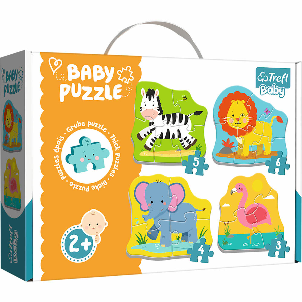 Trefl Baby Puzzle Safari Animals, Children's Puzzle, Animal Puzzle, 18 Pieces, 36073