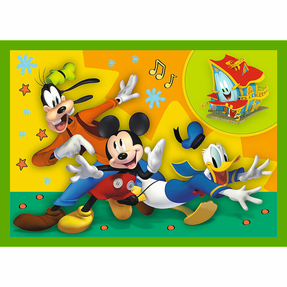 Trefl 4 in 1 Puzzle - Mickey Mouse und Freunde, 12 + 15 + 20 + 24 Teile, 28.5 x 20.5 cm, 34616