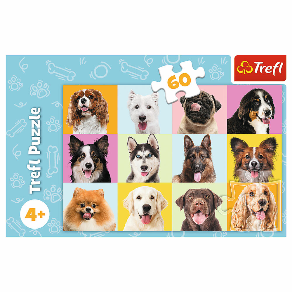 Trefl Puzzle Dogs, children's puzzle, 60 pieces, 33 x 22 cm, 17374