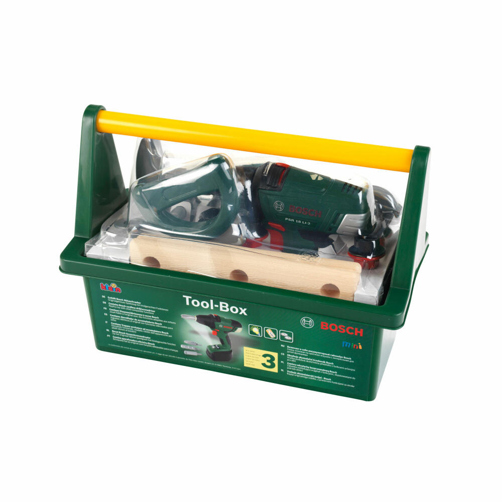 Theo Klein Bosch Tool Box, Cordless Screwdriver, Tool Case, Tools, Children's Toy, 8520