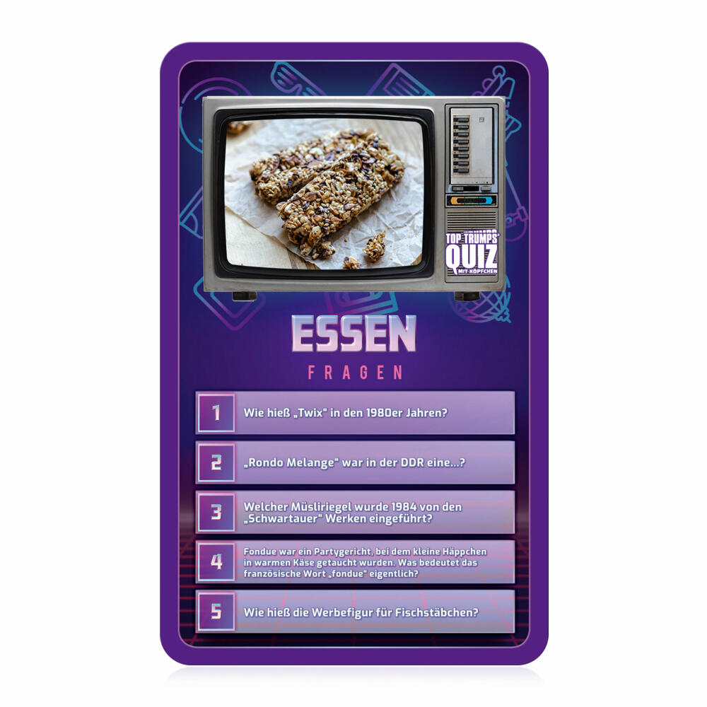 Winning Moves Top Trumps Quiz 80s, Quiz Game, Board Game, Knowledge Game, 47162