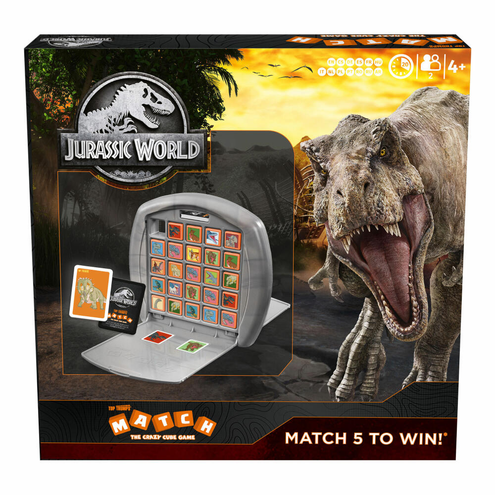 Winning Moves Top Trumps Match Jurassic World, Dice Game, Board Game, Dice Game, Children's Game, 46657