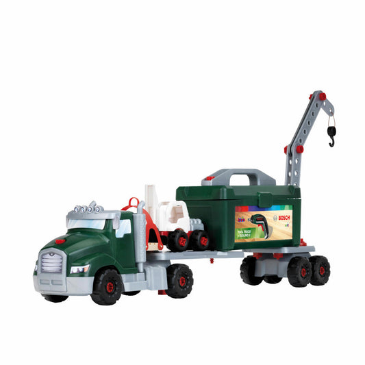 Theo Klein Bosch Schraubtruck Set, 86-tlg., mit Ixolino II, Akkuschrauber, Werkzeugbox, Kinder Spielzeug, 8640