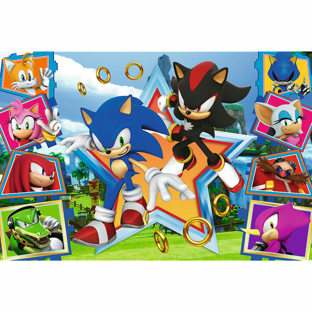 Trefl Puzzle Sonic, children's puzzle, 100 pieces, 41 x 27.5 cm, 16465