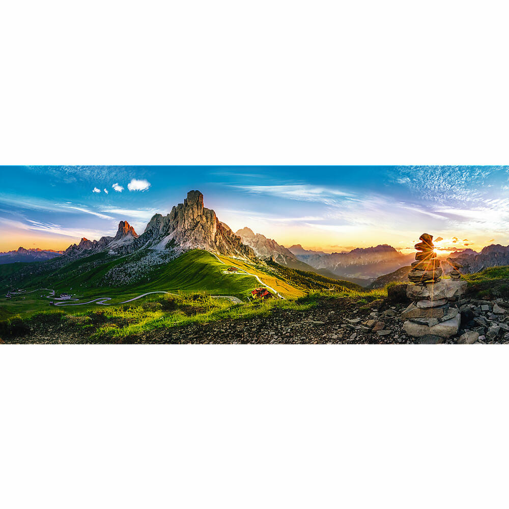 Trefl Panorama-Puzzle Passo di Giau, Dolomiten, Querformat, 1000 Teile, 97 x 34 cm, 29038