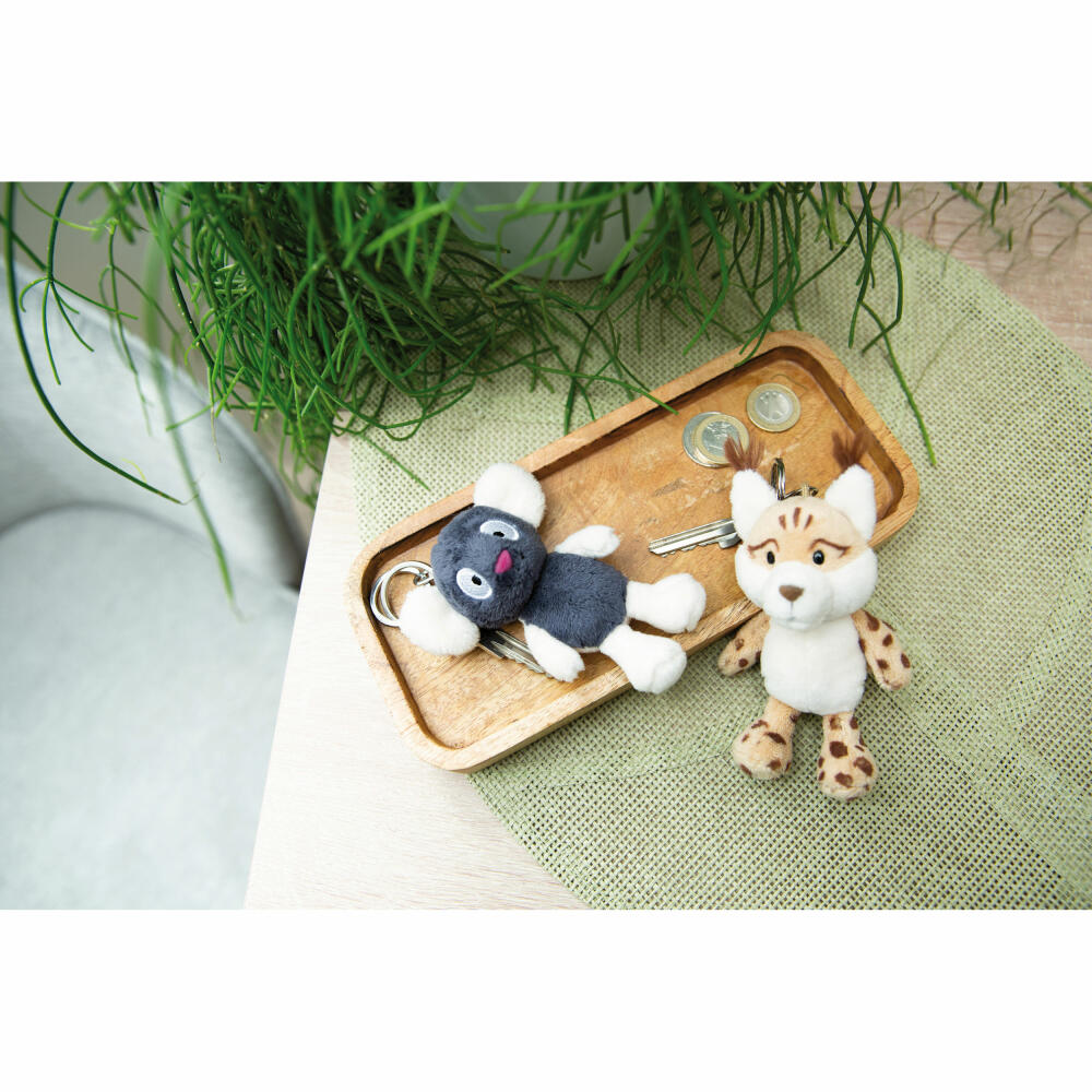 NICI Green Wild Friends Luchs Lyka Schlüsselanhänger, Schlüssel Anhänger, Glücksbringer, 10 cm, 49800