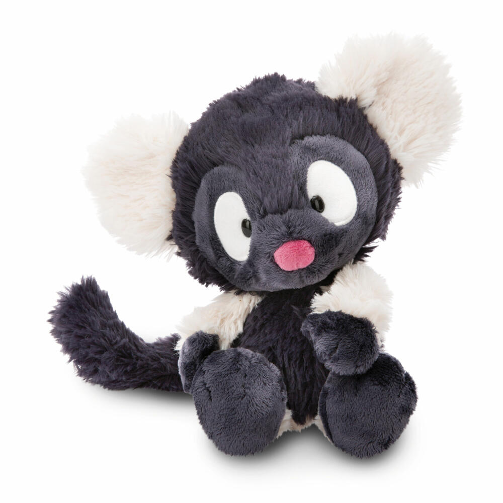 Nici cuddly toy Lemur Ruffi, recycled polyester, grey, white, 18 cm, 49803