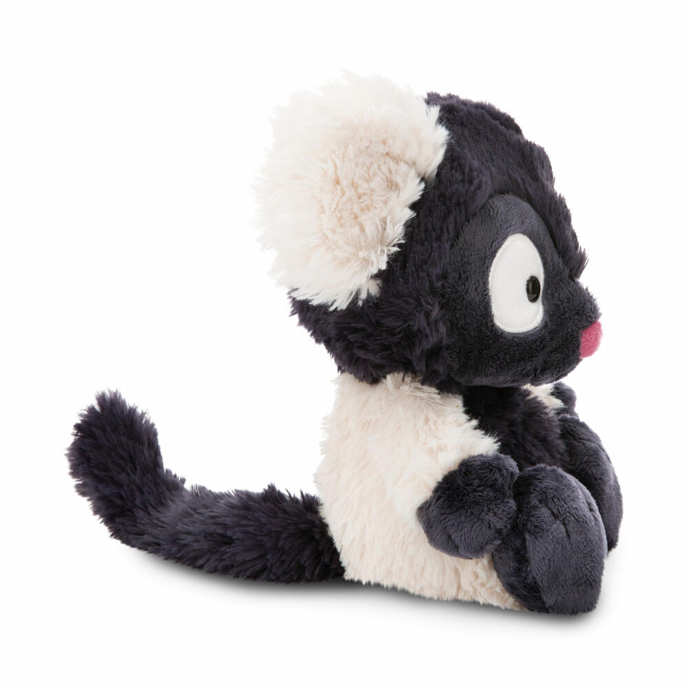 Nici cuddly toy Lemur Ruffi, recycled polyester, grey, white, 18 cm, 49803