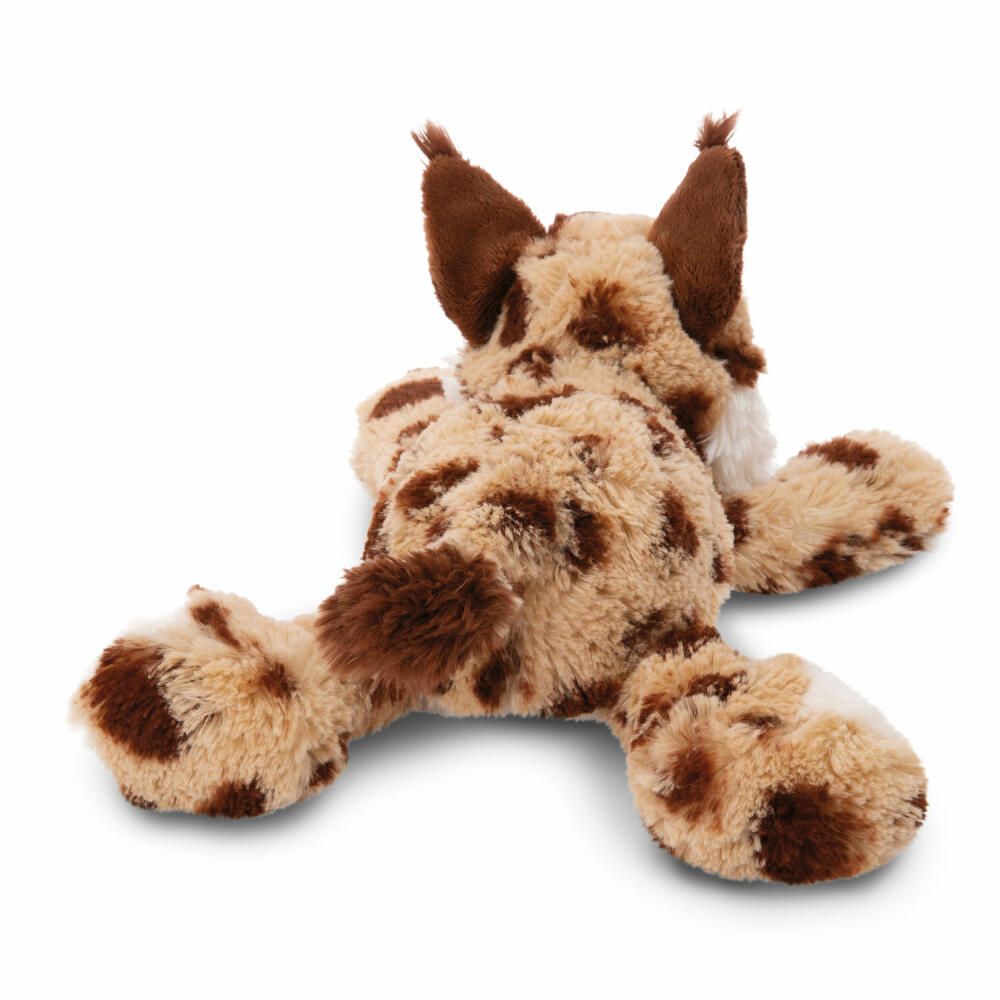 Nici cuddly toy lynx Lyka, recycled polyester, beige, brown, 20 cm, 49804