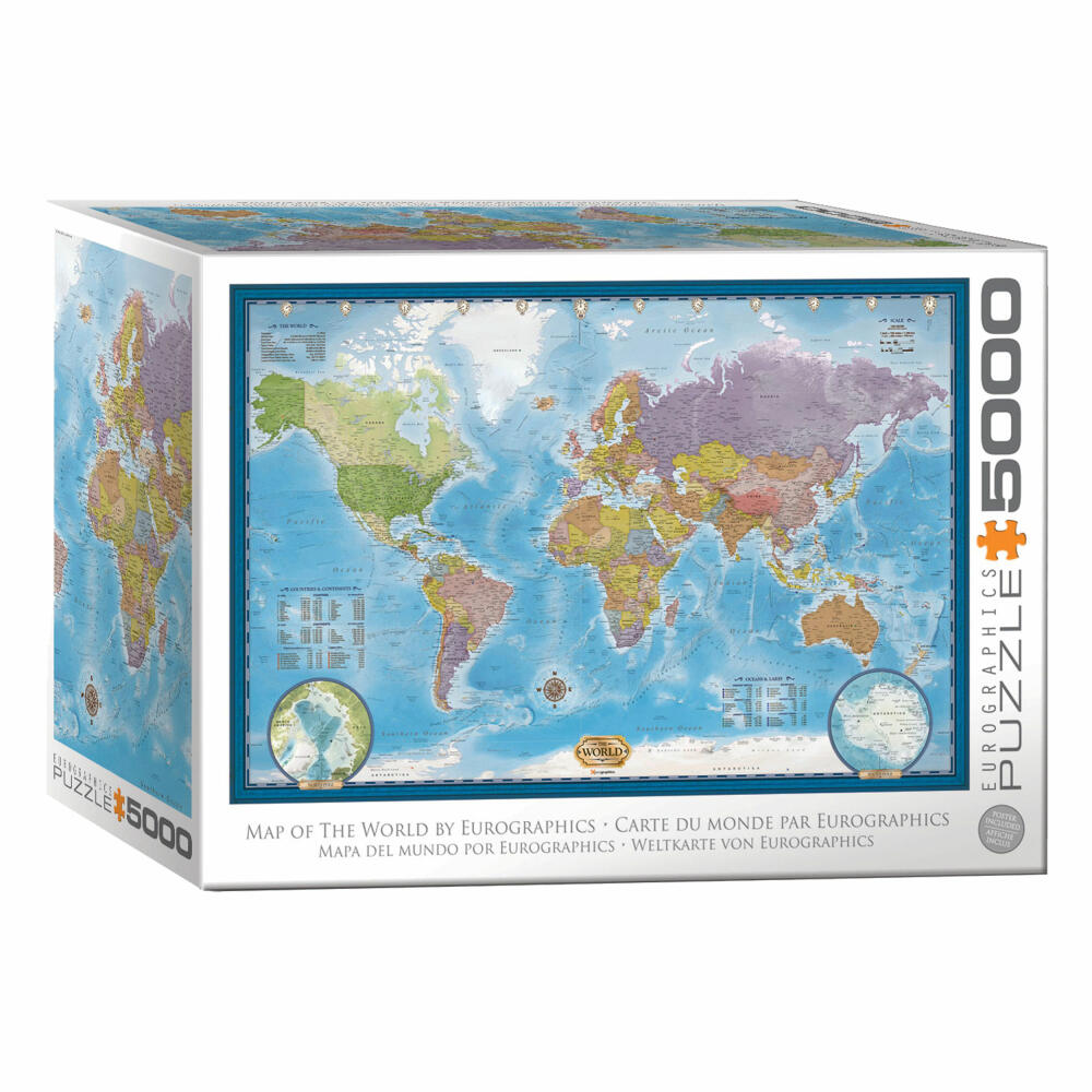 Eurographics XXL-Puzzle Weltkarte, 5000 Teile, 152 x 102 cm, 8520-5890