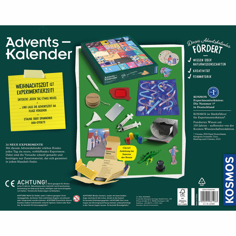 KOSMOS Experiments Advent Calendar 2024, Advent Calendar, Christmas, Experimenting, Children, 661083