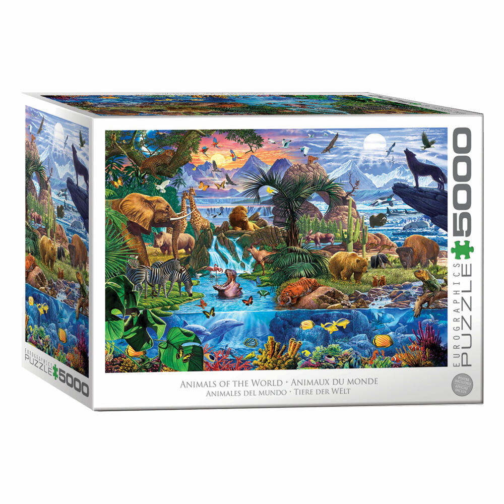 Eurographics XXL-Puzzle Tiere der Welt, 5000 Teile, 152 x 102 cm, 8520-5881