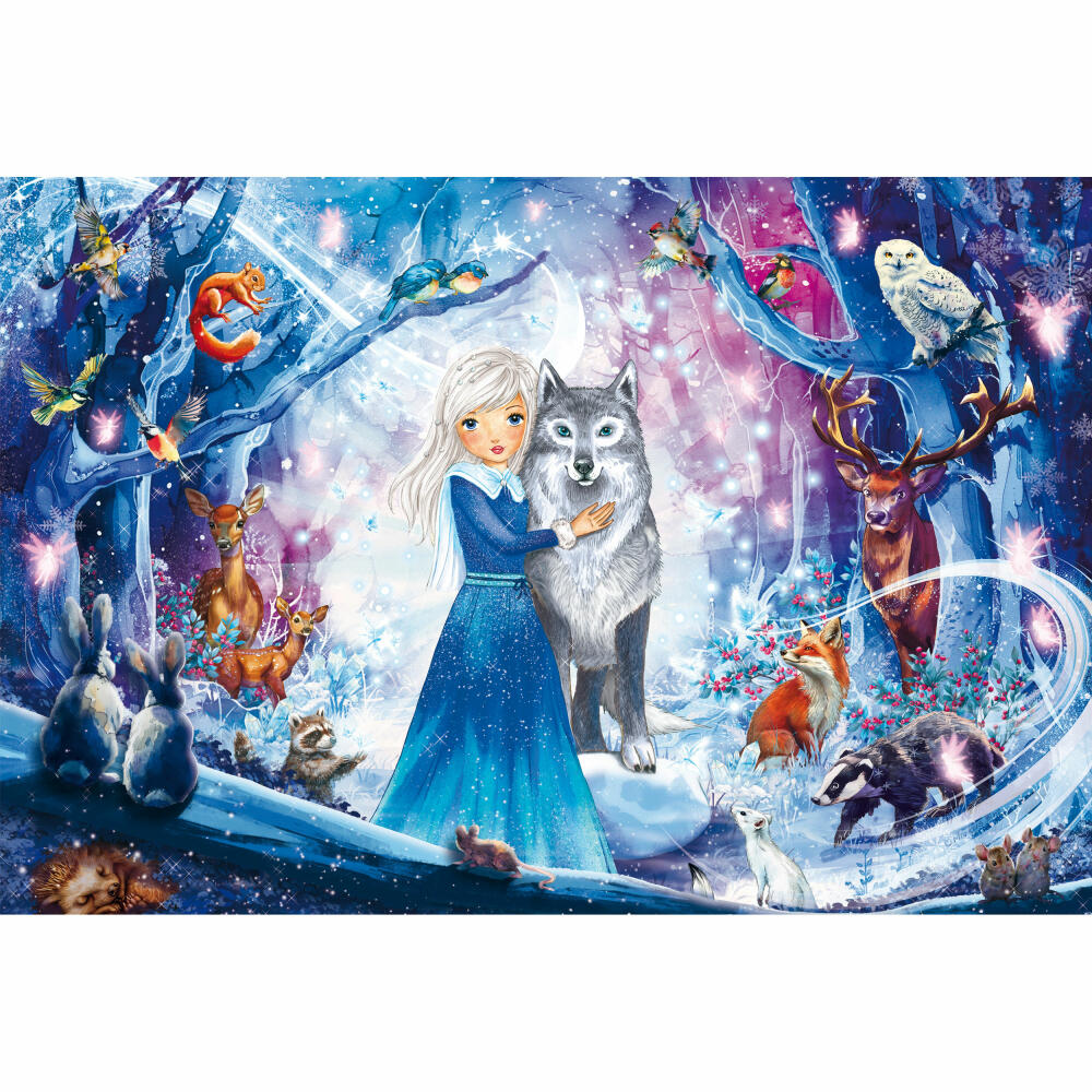 Schmidt Spiele Puzzle Prinzessin im Winterwald, Kinderpuzzle, Puzzle, 100 Teile, 56386