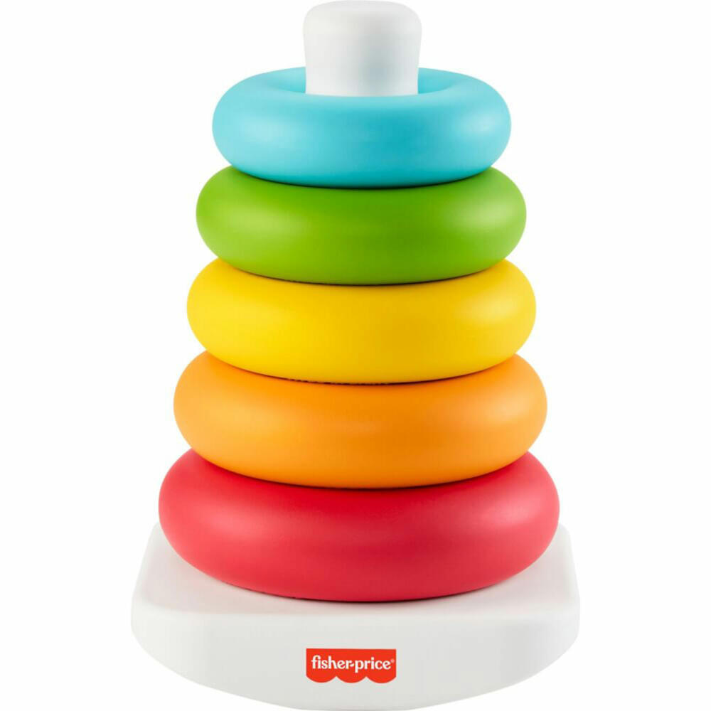 Mattel Fisher-Price Eco Color Ring Pyramid, Stacking Game, Stacking Toy, Tower, Colors, from 6 Months, GRF09