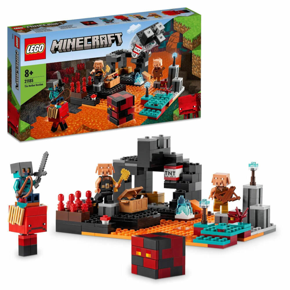 LEGO Minecraft Die Netherbastion, 300-tlg., Bauset, Konstruktionsset, Bausteine, Spielzeug, ab 8 Jahre, 21185