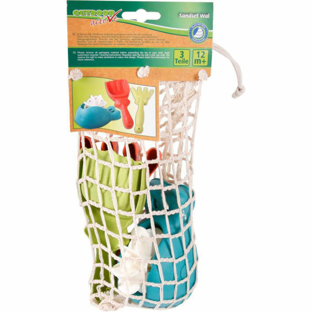 Outdoor active GREEN Sand Set Whale, 3-piece