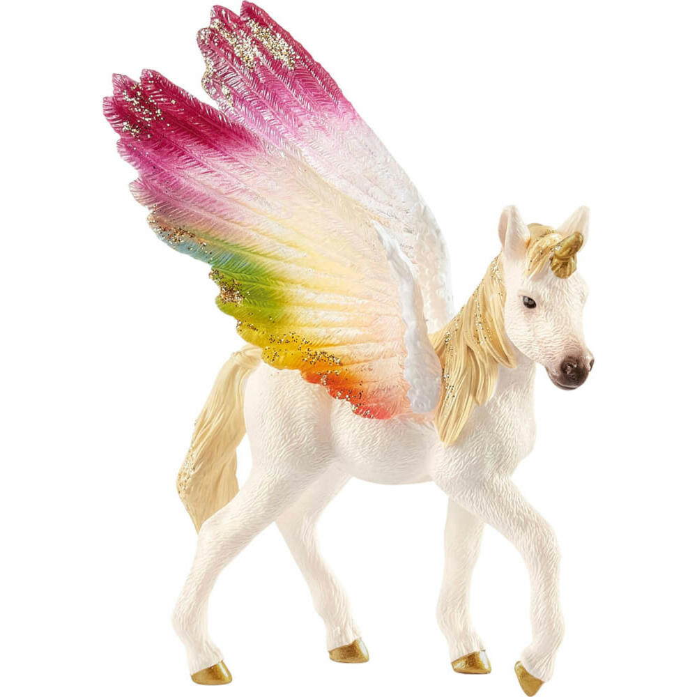 Schleich bayala Winged Rainbow Unicorn Foal, Toy Figure, Figure, from 5 years, 70577
