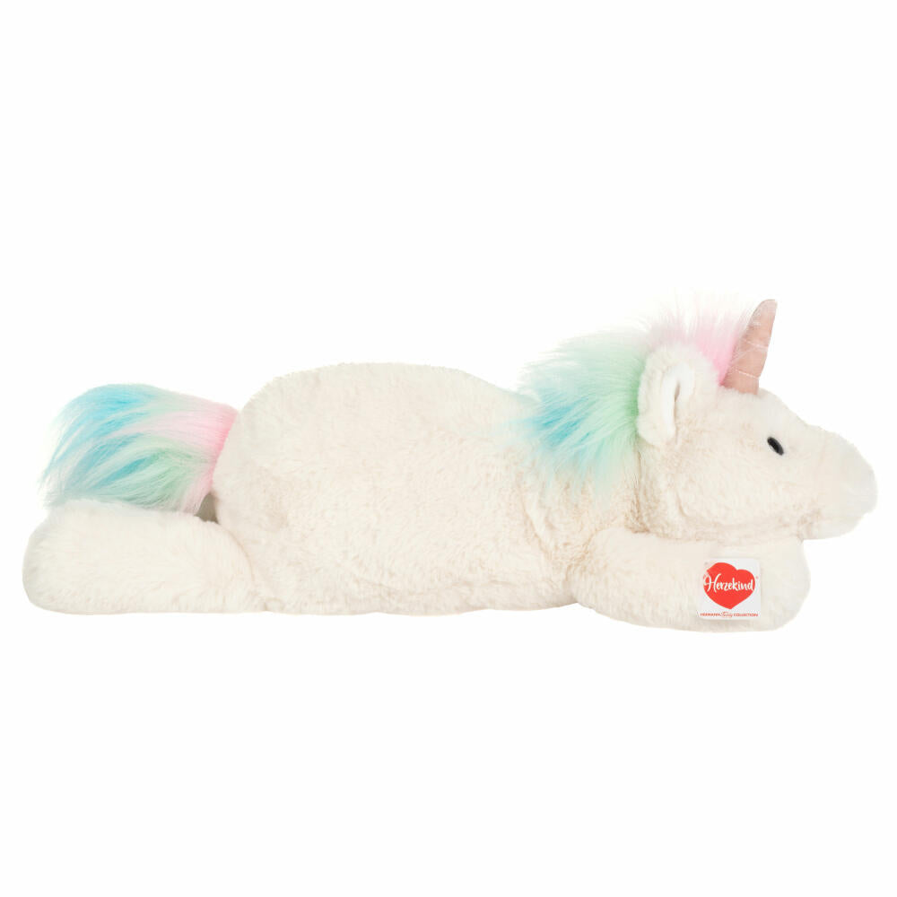 Teddy Hermann Unicorn Enya, Cuddly Toy, Stuffed Toy, Plush Toy, Herzekind, White Colorful, 50 cm, 939658