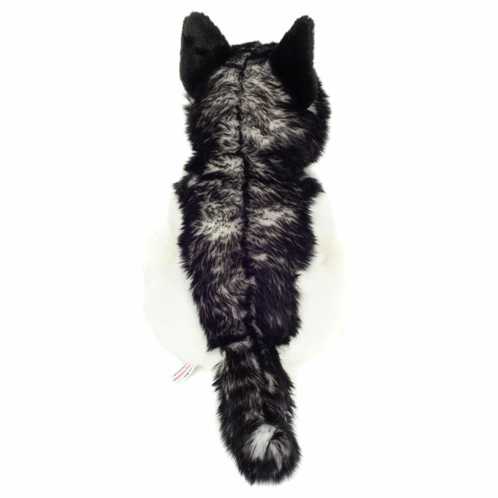 Teddy Hermann Husky sitzend, Kuscheltier, Stofftier, Plüschtier, Hund, Grau Weiß, 30 cm, 919766