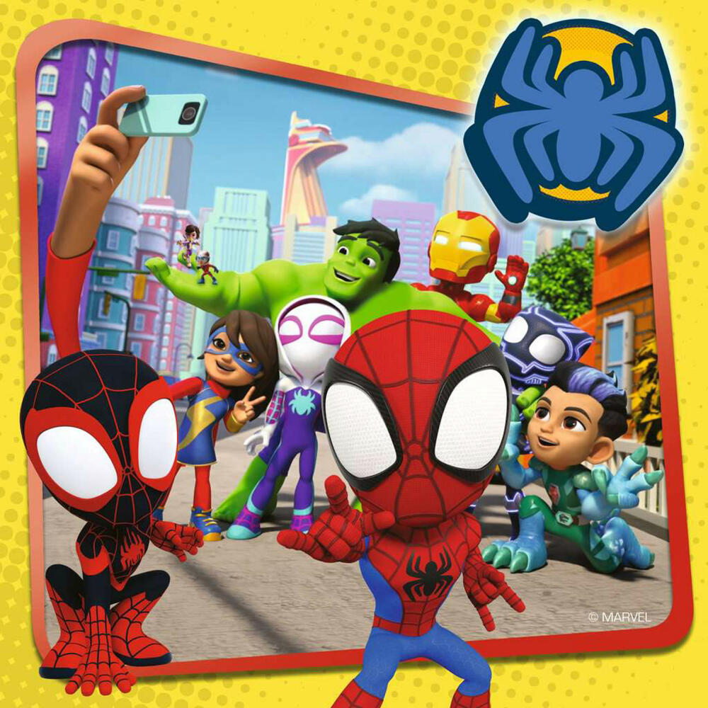 Ravensburger Kinderpuzzle Spideys Abenteuer, Kinder Puzzle, 3 x 49 Teile, ab 5 Jahren, 05730
