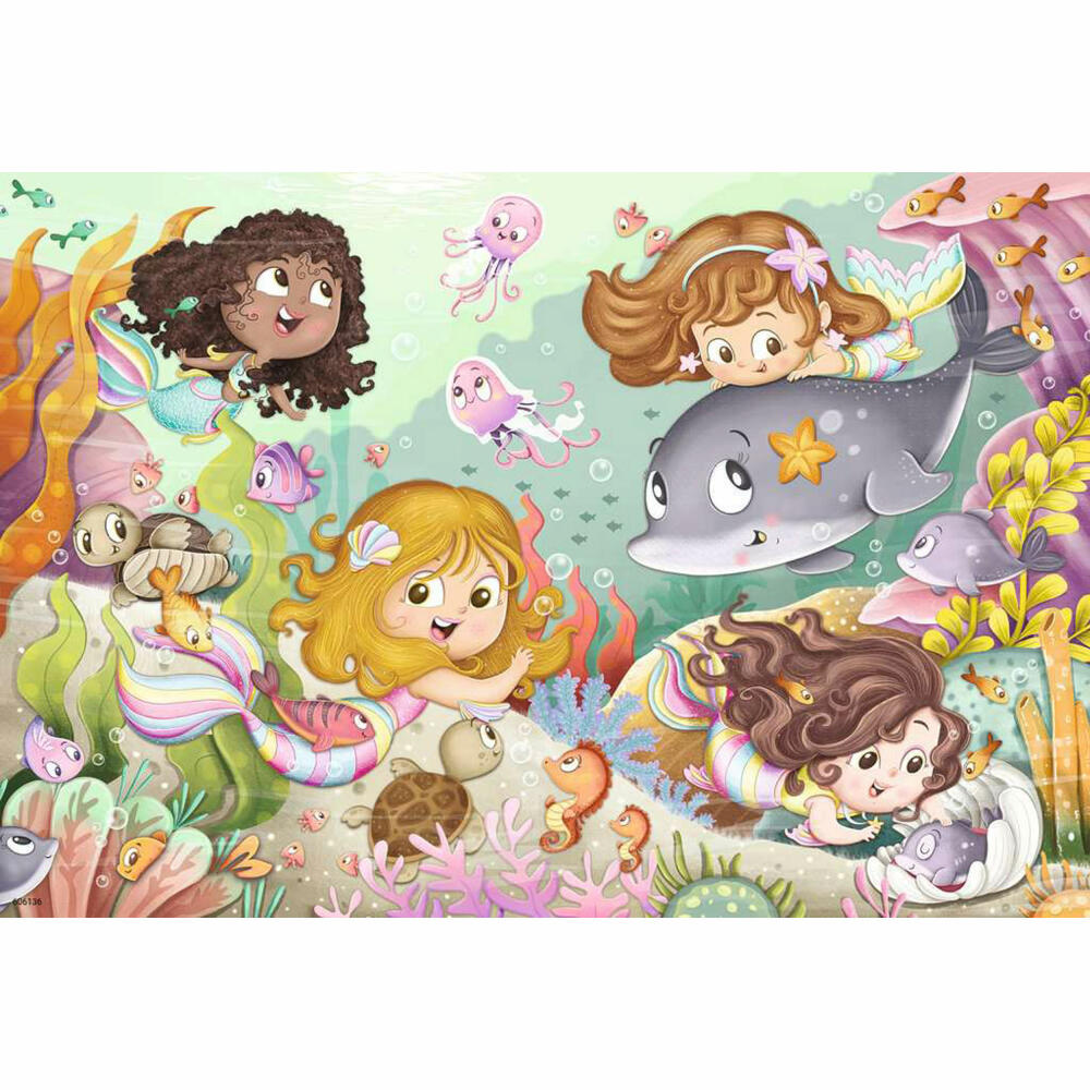 Ravensburger Little Fairies and Mermaids, Puzzle, Children's Puzzle, Puzzle, 2 x 12 Pieces, 05663