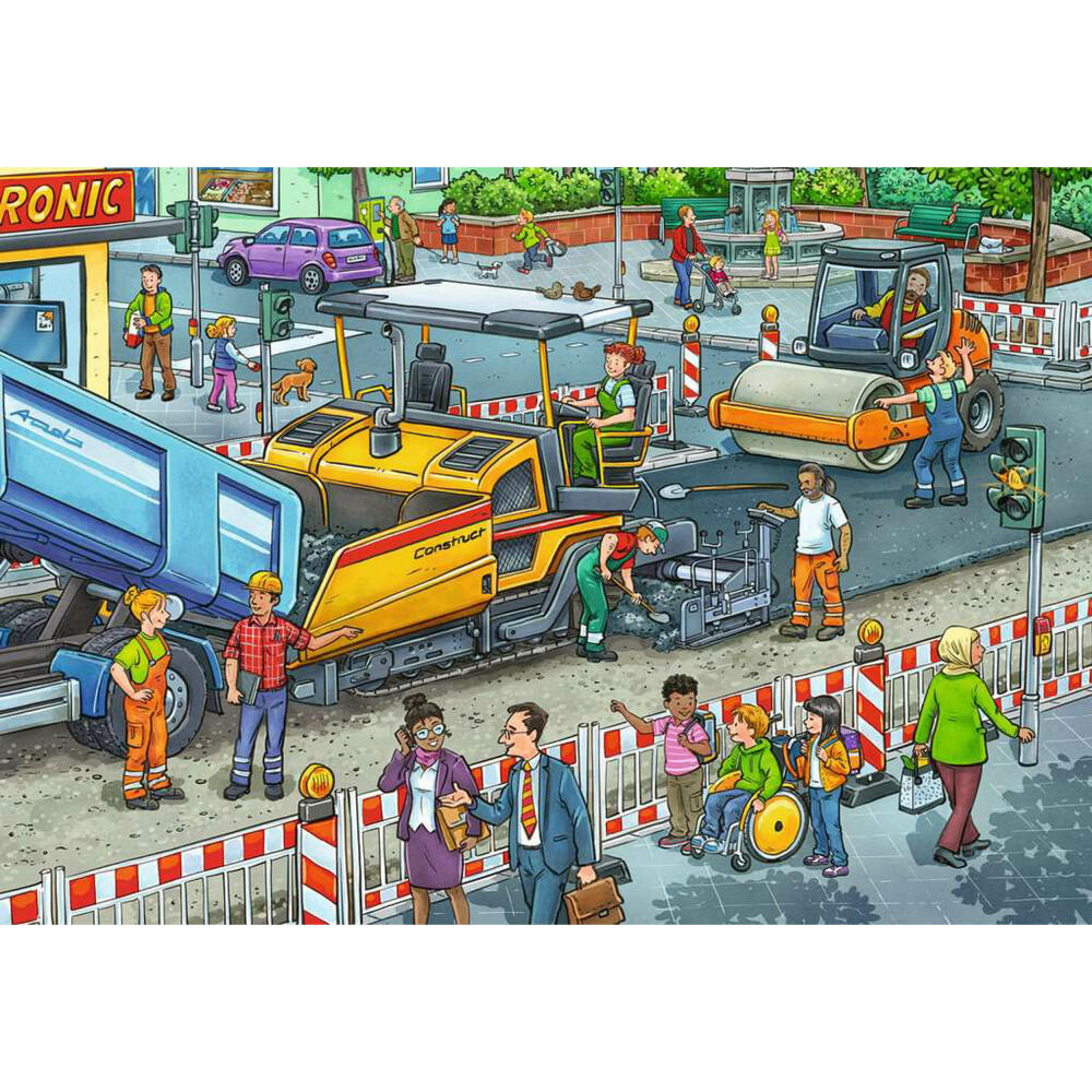 Ravensburger children's puzzle road construction site, puzzle, 2x12 pieces, 05635