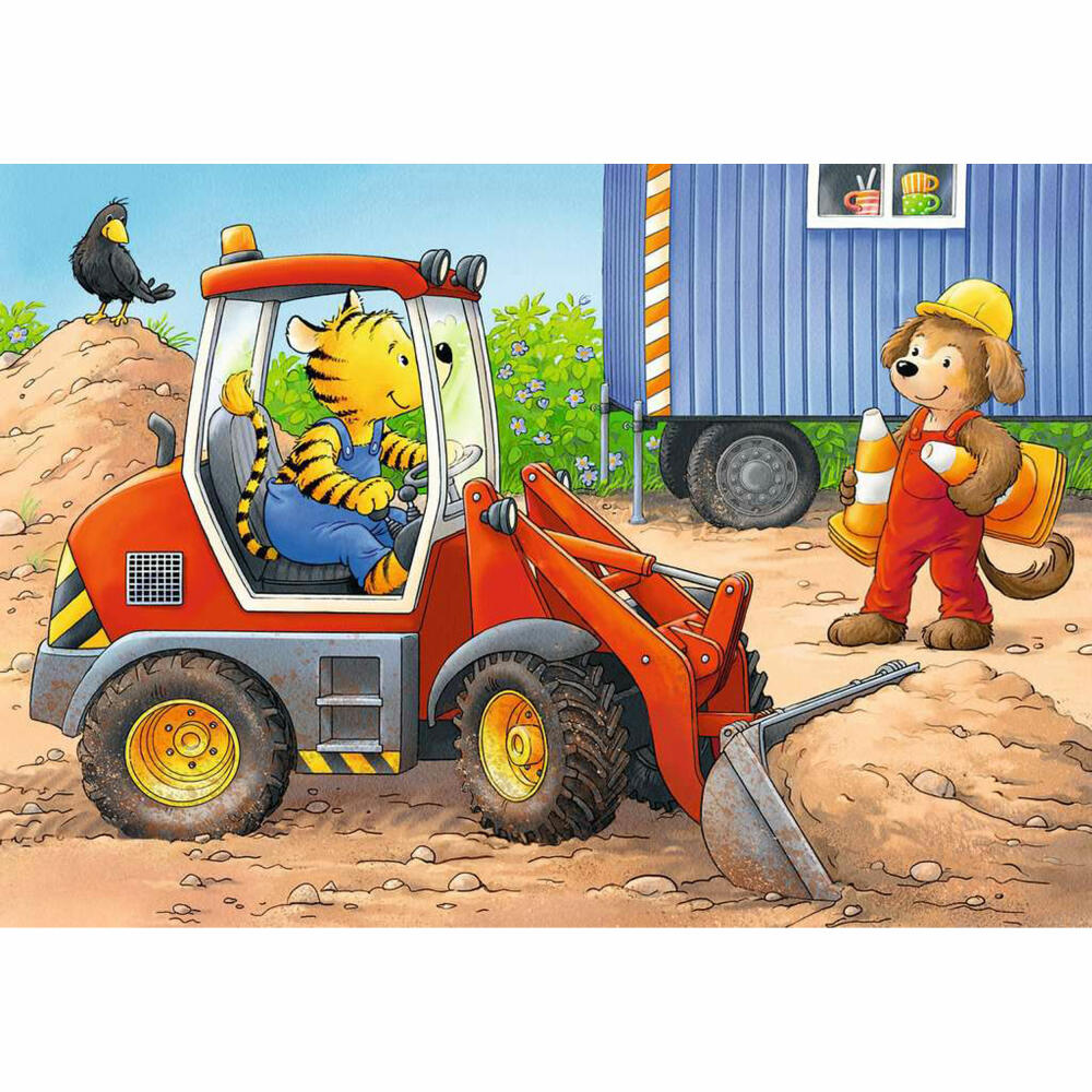Ravensburger my first puzzles Tiere auf der Baustelle, Kinderpuzzle, Kinder Puzzle, ab 2 Jahren, 05717