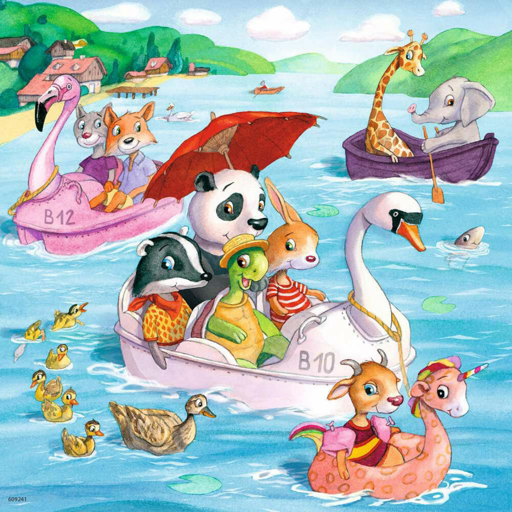 Ravensburger Kinderpuzzle Auf dem Wasser, Kinder Puzzle, 3 x 49 Teile, ab 5 Jahren, 05720