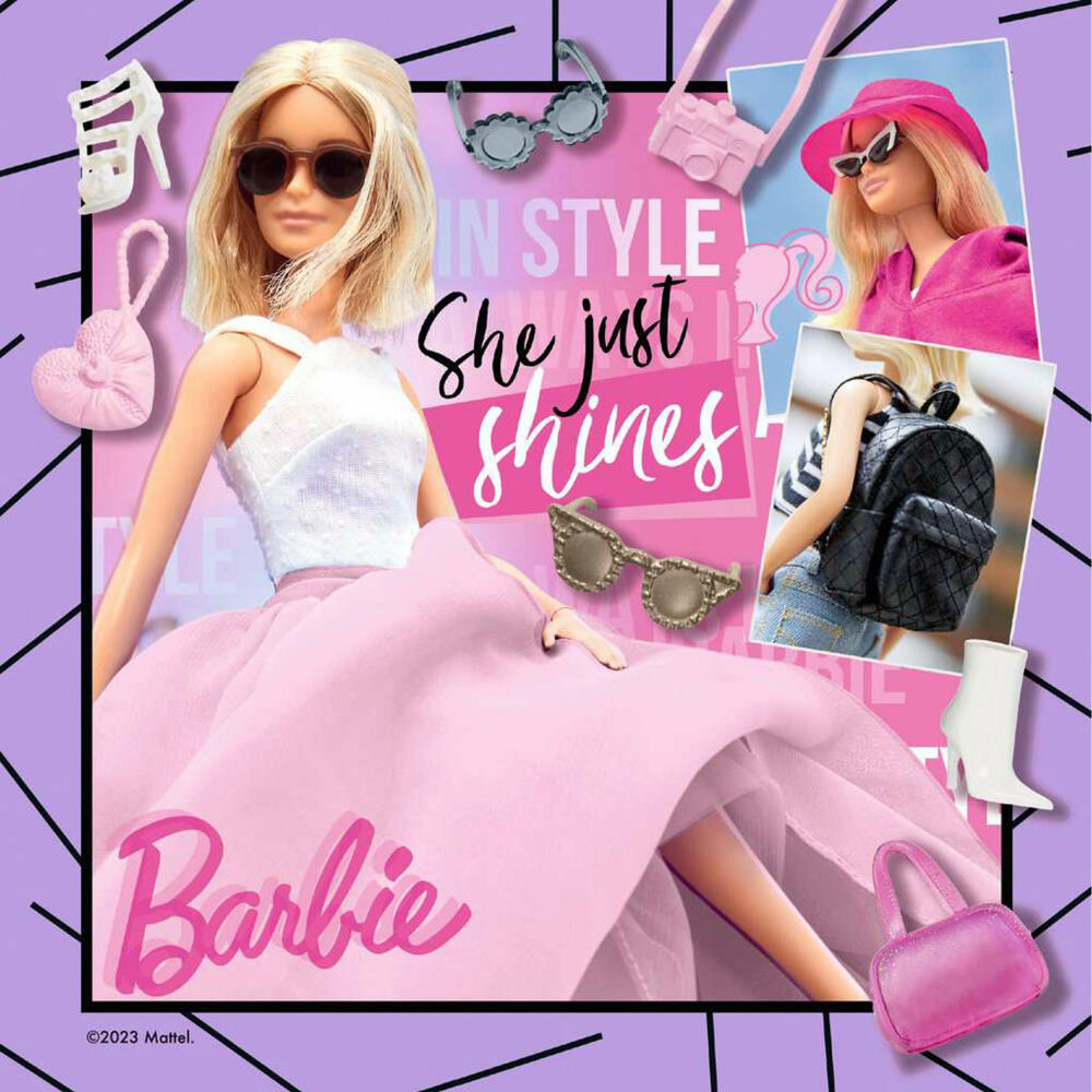 Ravensburger Kinderpuzzle Barbie Inspiriere die Welt!, Kinder Puzzle, Puzzles, 3 x 49 Teile, ab 5 Jahren, 05684