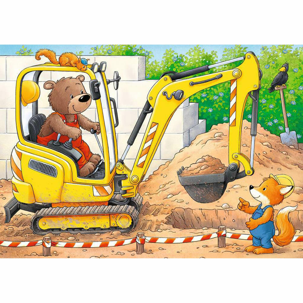 Ravensburger my first puzzles Tiere auf der Baustelle, Kinderpuzzle, Kinder Puzzle, ab 2 Jahren, 05717
