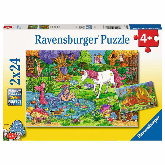 Ravensburger Kinderpuzzle Magischer Wald, Puzzle, 2x24 Teile, 05637