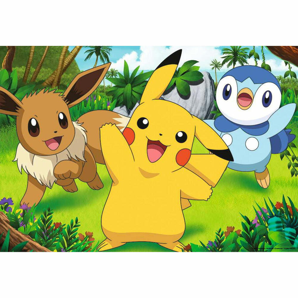 Ravensburger Pikachu and his friends, puzzle, children's puzzle, laying game, 2 x 24 pieces, 05668