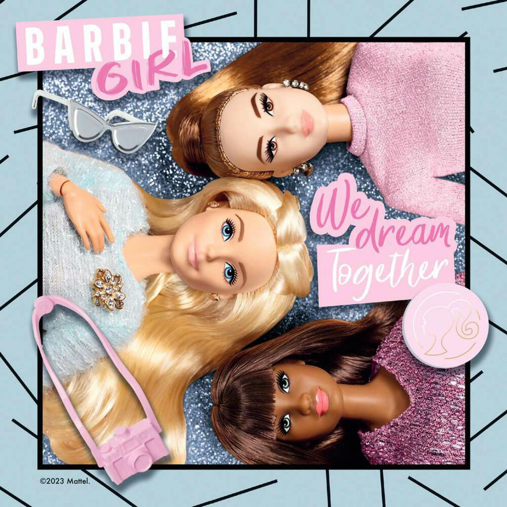 Ravensburger Kinderpuzzle Barbie Inspiriere die Welt!, Kinder Puzzle, Puzzles, 3 x 49 Teile, ab 5 Jahren, 05684