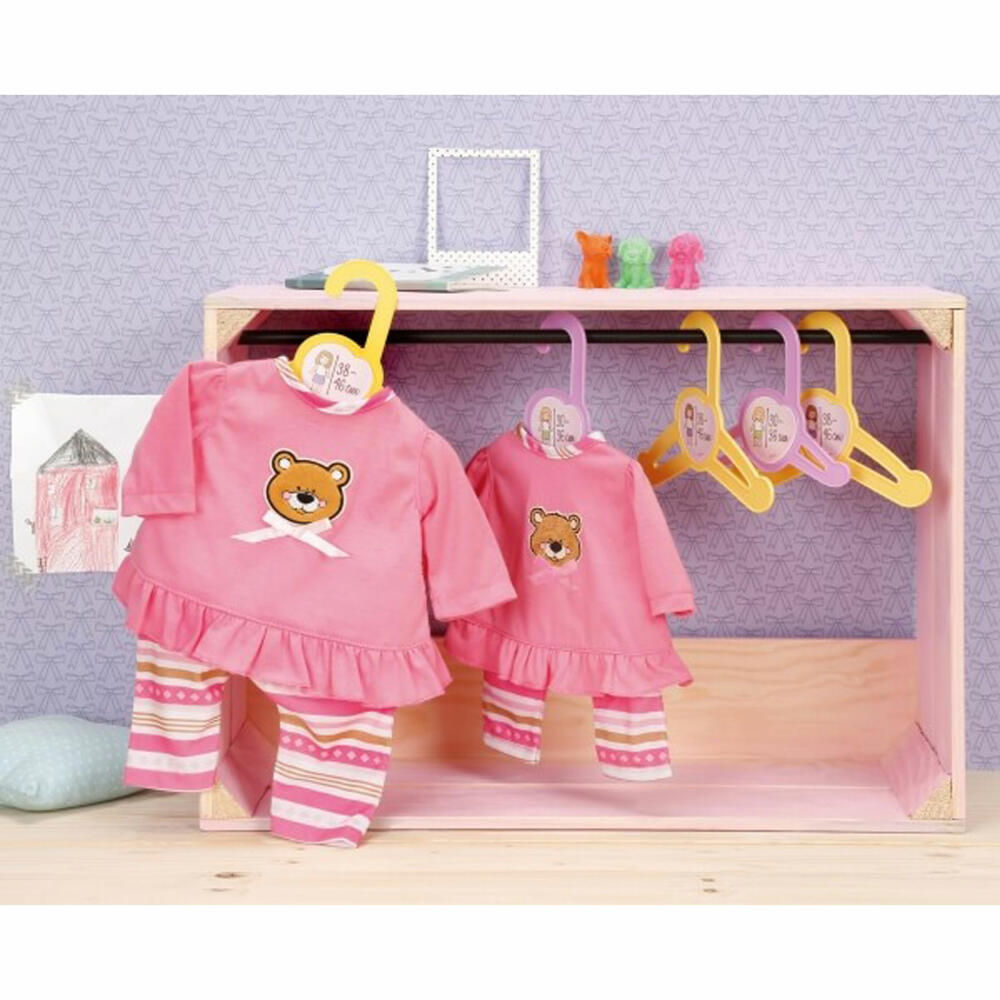 Zapf Creation Dolly Moda Pajamas, Pajamas, Doll Clothes, Clothes Doll, Size 43 cm, 870075