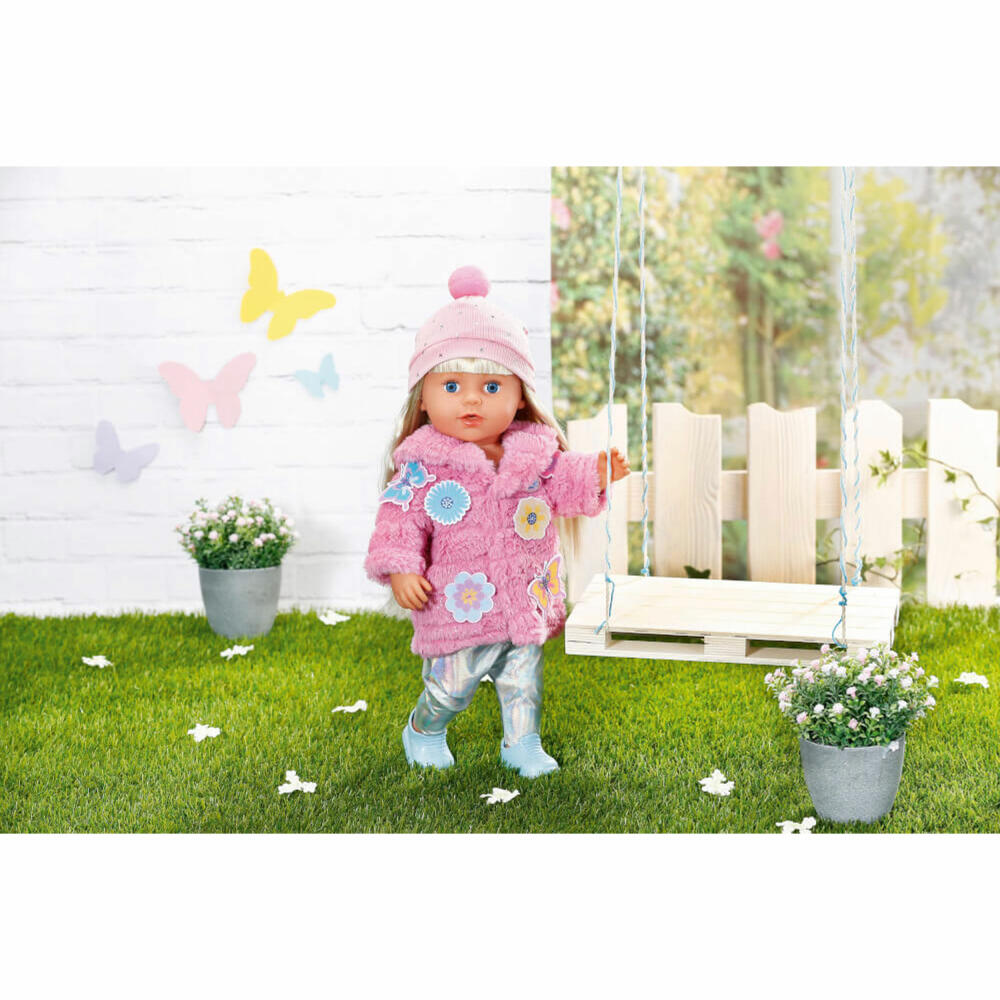 Zapf Creation BABY born Flauschmantel, Puppenkleidung, Puppen Kleidung, 43 cm, 833834