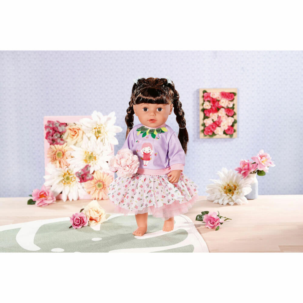 Zapf Creation Dolly Moda Sweater and Tutu Tree Swing, Doll Clothes, Clothes Doll, 43 cm, 871454
