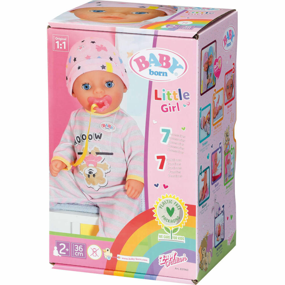 Zapf Creation BABY born Little Girl, Spielpuppe, Babypuppe, Puppe, 36 cm, 831960