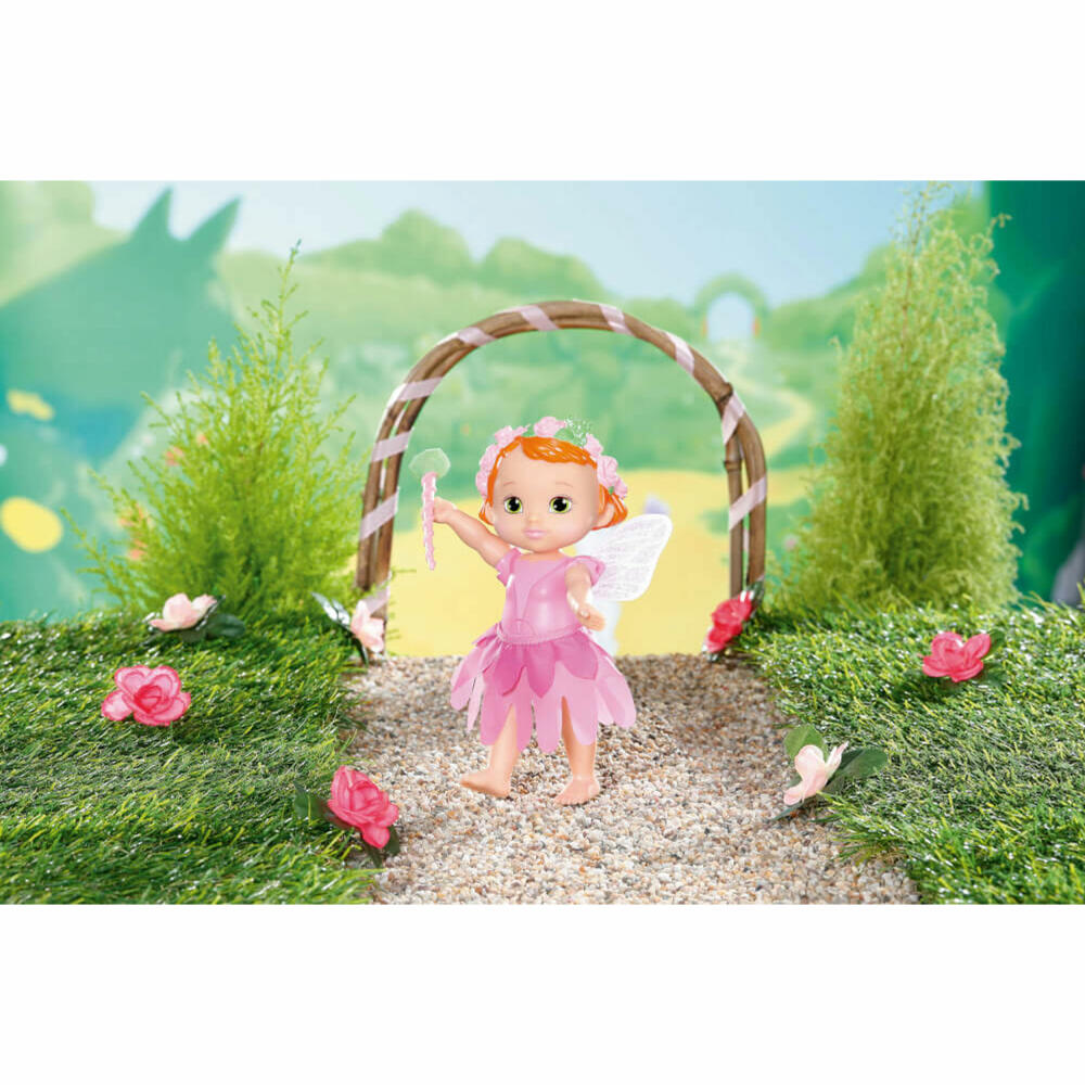 Zapf Creation BABY born Storybook Fairy Rose, Feen-Puppe, Spielpuppe, mit Flügelfunktion, 18 cm, 833797