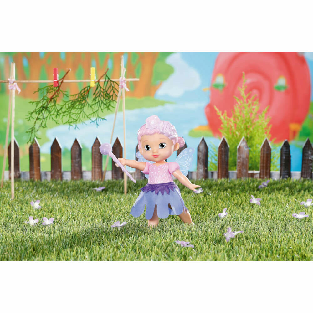 Zapf Creation BABY born Storybook Fairy Violet, Feen-Puppe, Spielpuppe, mit Flügelfunktion, 18 cm, 833780