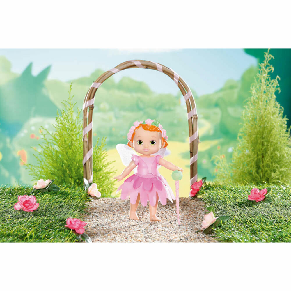 Zapf Creation BABY born Storybook Fairy Rose, Feen-Puppe, Spielpuppe, mit Flügelfunktion, 18 cm, 833797